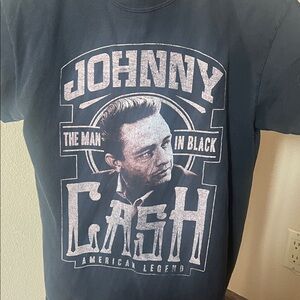 Johnny Cash Black Graphic T-Shirt